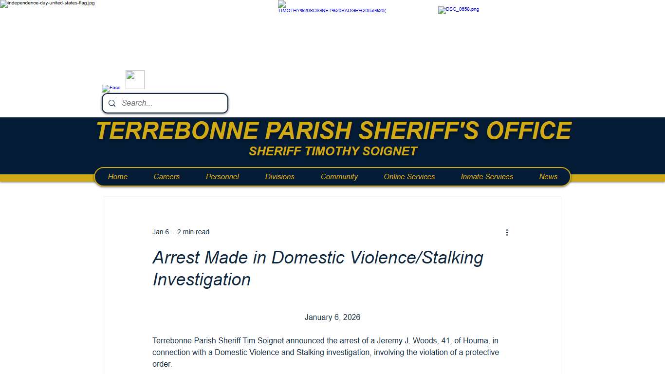 Arrest Made in Domestic Violence/Stalking Investigation